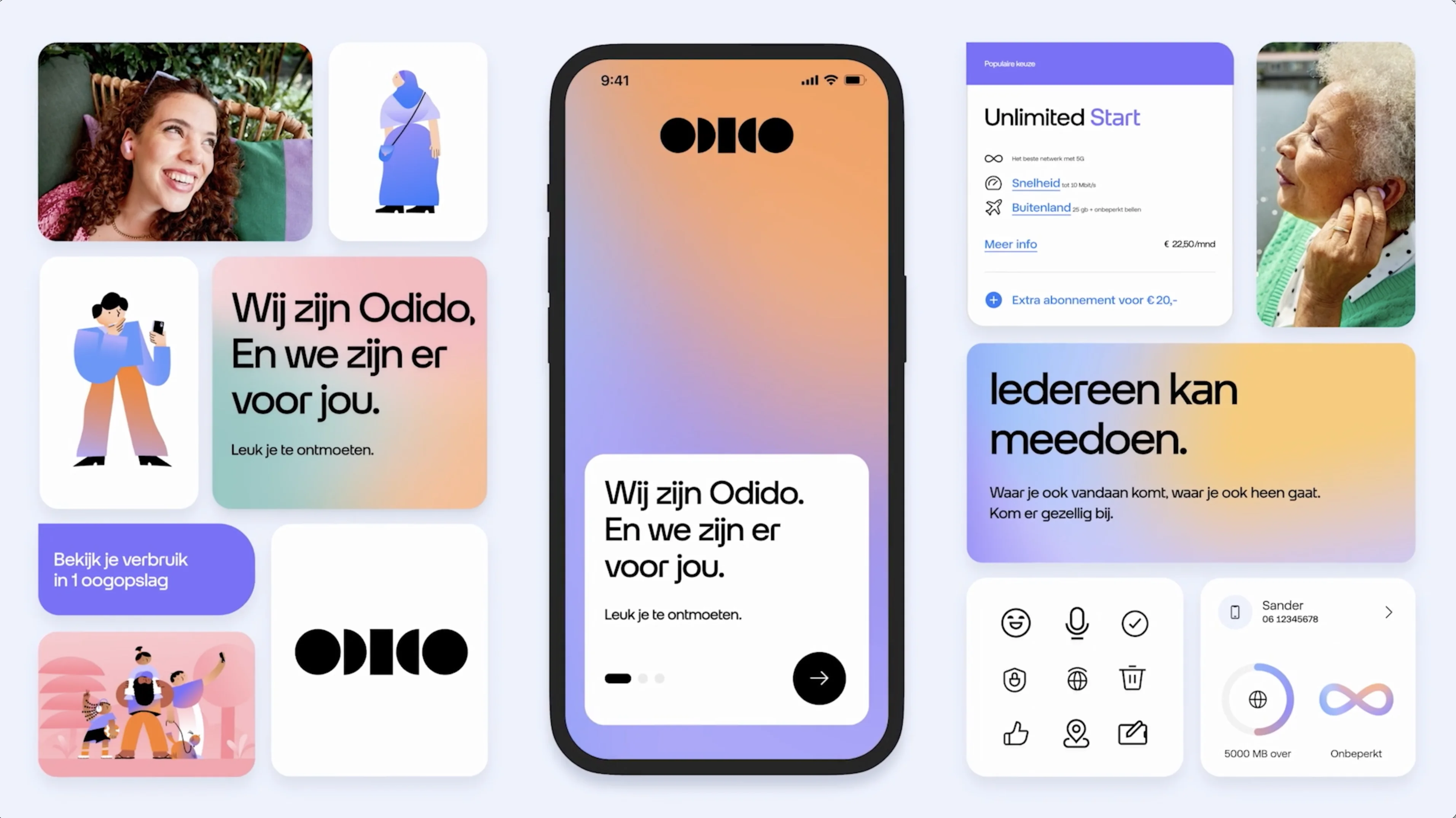 Odido design system components